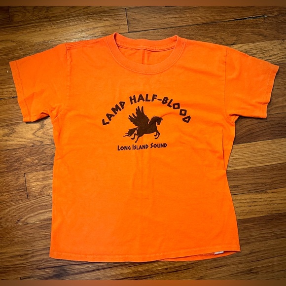 Camp Half-blood Percy Jackson t-shirt youth medium orange - Picture 1 of 1